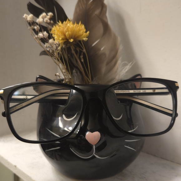 Ceramic black cat glasses holder/vase - Picture 2 of 4